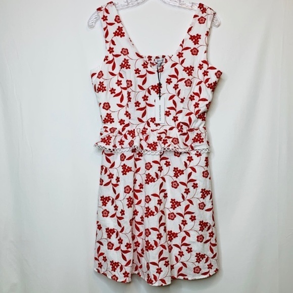NWT Nordstrom Heartbloom peplum smocked dress M - Picture 5 of 8